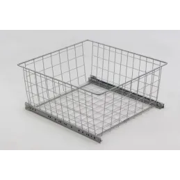 Izvlačna košara za ormar EKONOM / Srebrna