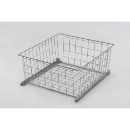 Izvlačna košara za ormar EKONOM / Srebrna