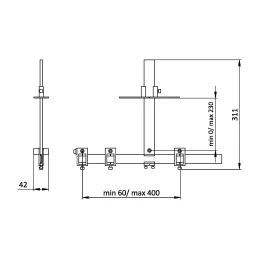 Profesionalni predložak za montažu ručki / Crna