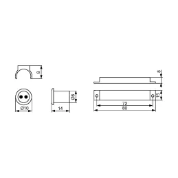 Dvořni senzor za ugradnju ili površinsku montažu 12/24V, 60W / Bijeli