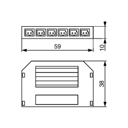 Razvodna kutija s mini konektorima za 6 izlaza 12/12V