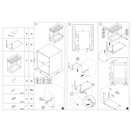 Izvlačna dvostruka košara s ublaživačem ALADO / Sjajni krom