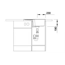 Kamené sudoper Blanco ZIA 40 S / Bijela soft