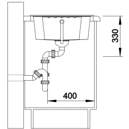 Kameninški sudoper Blanco ZIA 40 S / Kava
