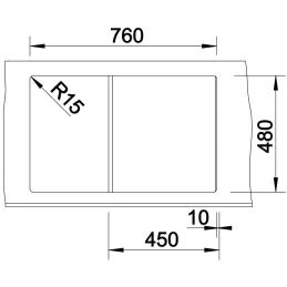Kameninjski sudoper Blanco ZIA 45 S / Bijela
