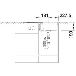 Kameninjski sudoper Blanco ZIA 45 S / Bijela soft