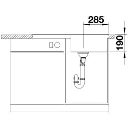 Kameninjski sudoper Blanco ZIA 5 S / Antracit