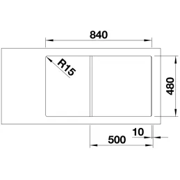Kamen sudoper Blanco ZIA 5 S / Bijela