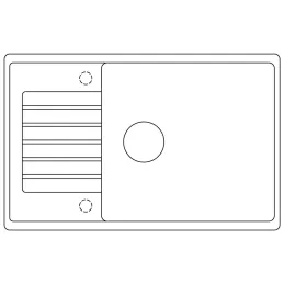 Kameninijski sudoper Blanco ZIA XL 6 S Compact / Crna