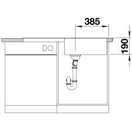 Kamené sudoper Blanco ZIA XL 6 S / Antracit