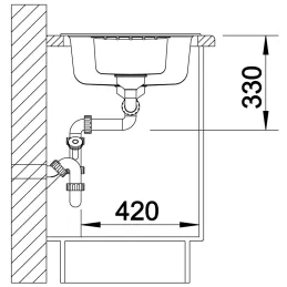 Kameninijski sudoper Blanco ZIA 6 S / Antracit