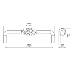 Ručka KATANA / Crna mat