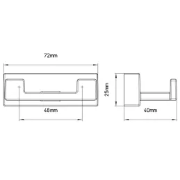 Vješalica DELTA DUO / Crna mat