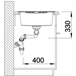 Kamen sudoper Blanco ZIA 8 S / Crna