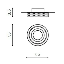 Dizajnersko točkasto svjetlo EVA ROUND / Zlatna