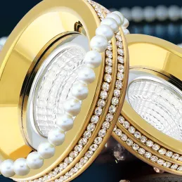 Dizajnersko točkasto svjetlo EVA ROUND / Zlatna