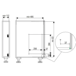 Potpuno izvlačna košara K-LINE 150 mm / Antracit