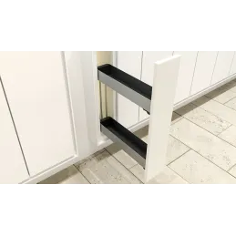 Potpuno izvlačiva košara K-LINE 150 mm / Srebrna