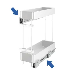 Plnoizvlačni koš KESSEBOHMER K-LINE / Bijela