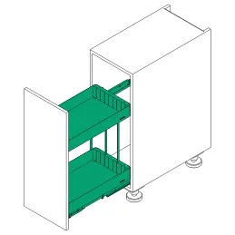 Plnoizvlačni koš KESSEBOHMER K-LINE / Bijela