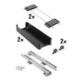 Plnoizvlačni koš KESSEBOHMER K-LINE / Antracit