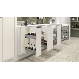 Plnovučno izvlačna košara KESSEBOHMER K-LINE  / Srebrna