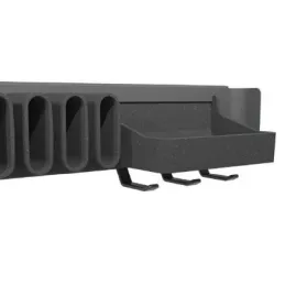 Izvlačiva vješalica za kravate i remenje s posudicom CONERO / Crna