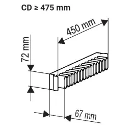Izvlačiva vješalica za kravate i remenje s posudicom CONERO / Crna