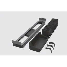 Izvlačiva vješalica za kravate i remenje s posudicom CONERO / Crna