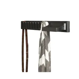 Izvlačiva vješalica za kravate i remenje s posudicom CONERO / Crna