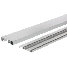 Sustav za dvoja klizna vrata s prigušivačem SIMPLEX s vodilicom 2m / Aluminij