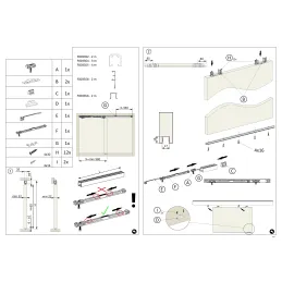 Gornja vodilica za klizni sustav AZARO / Crna mat