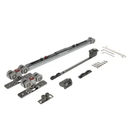 Set klizni sustav za unutarnja vrata AZARO s tračnicom 2m i s prigušivačem / 80kg