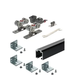 Set klizni sustav za unutarnja vrata AZARO s tračnicom 2m / 100kg