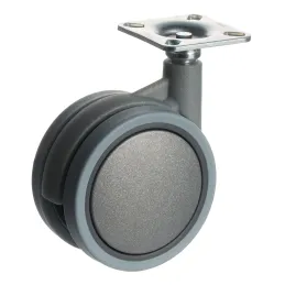 Namještajski kotačić LUNO 75 mm bez kočnice / Siva