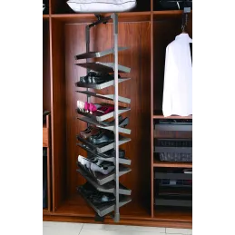 Rotirajući ormarić za cipele EASY 1425 - 1525 mm / Srebrna - smeđa