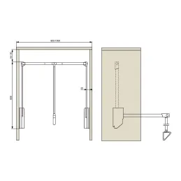 Preklopna vješalica EKONOMA / Bijela
