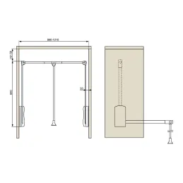 Preklopna vješalica EKONOMA / Bijela