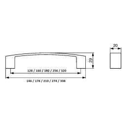 Ručka YANNA / Sjajni krom