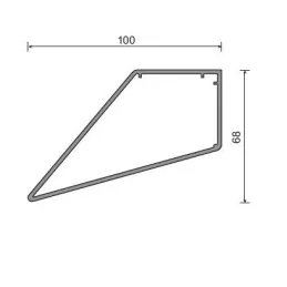 Stolna konstrukcija PASSADENA po mjeri / Crna mat