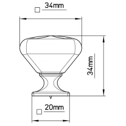 Keramička ručka DIAMON / Bijela + porculan