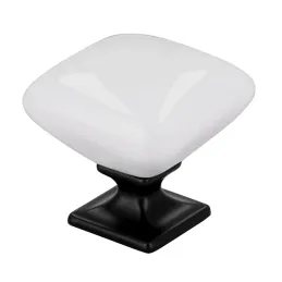 Keramička ručka DIAMON / Bijela + porculan