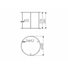 Podnožje za konferencijski stol BELLUGIO MINI / Crna