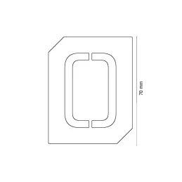 Natpis za vrata ili zid "0" / Crna mat