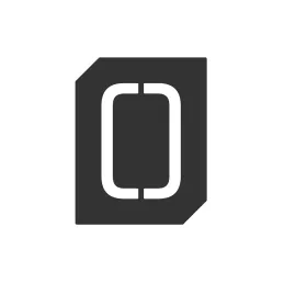 Natpis za vrata ili zid "0" / Crna mat