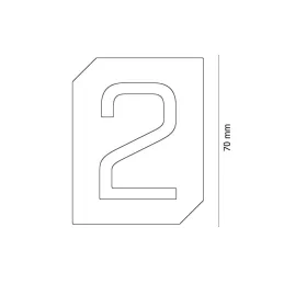 Cedulka na vrata ili zid "2" / Crna mat