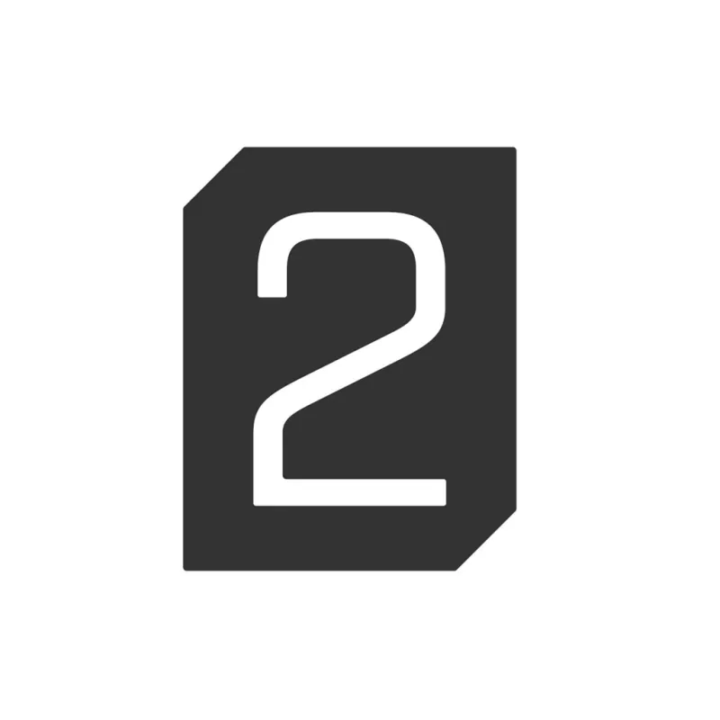 Cedulka na vrata ili zid "2" / Crna mat