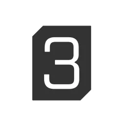 Cedulka za vrata ili zid "3" / Crna mat