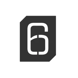 Cedulja za vrata ili zid "6" / Crna mat