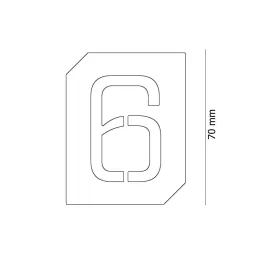 Cedulja za vrata ili zid "6" / Crna mat